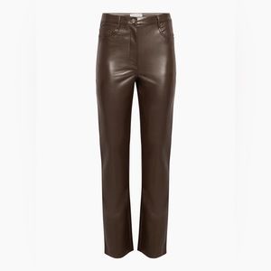 NWT Aritzia Wilfred Melina Pant Size 4 Rich Mocha Brown